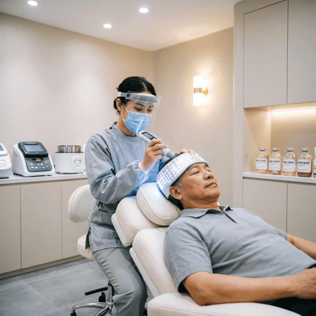 A hair restoration consultation at Renu Medispa in Wappingers Falls